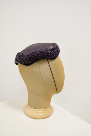 Vintage Purple Pillbox Hat
