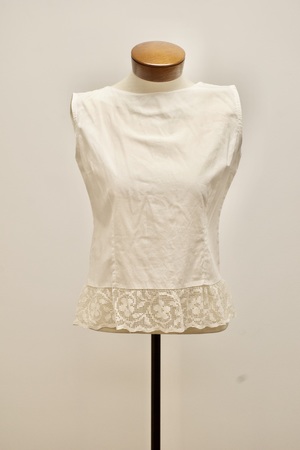 Vintage Corset Cover with Lace Trim
