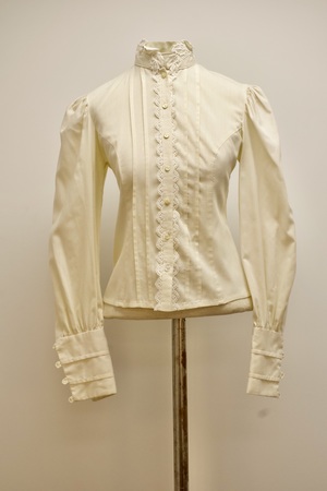 Victorian Long Sleeved Cream Blouse