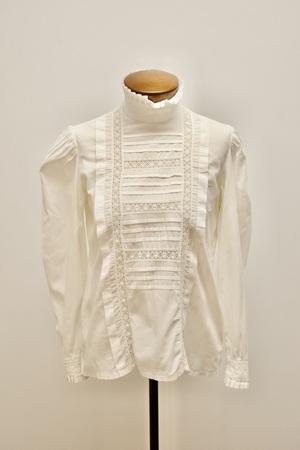 Vintage White Long Sleeved Victorian Blouse