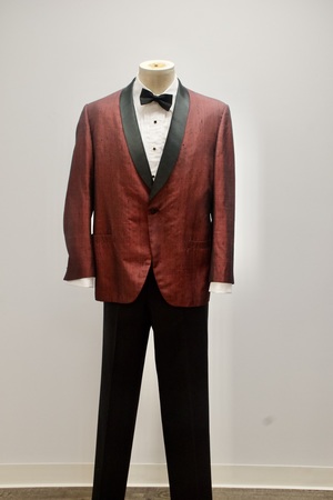 Vintage Maroon Tuxedo Jacket Ensemble