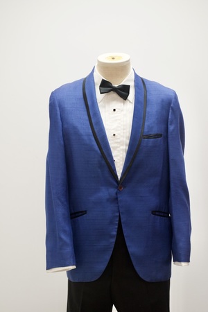 Vintage Blue Tuxedo Jacket Ensemble