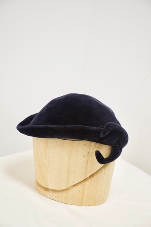 Vintage Women's Blue Velvet Hat