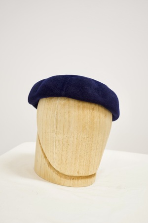 Vintage Blue Velvet Beret