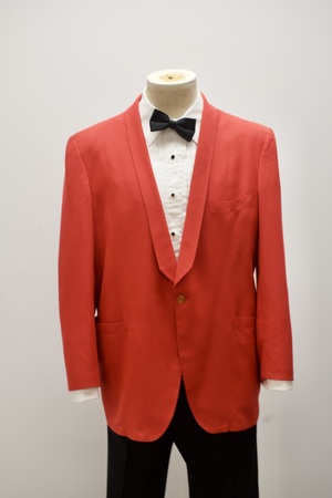 Vintage Red Tuxedo Jacket Ensemble