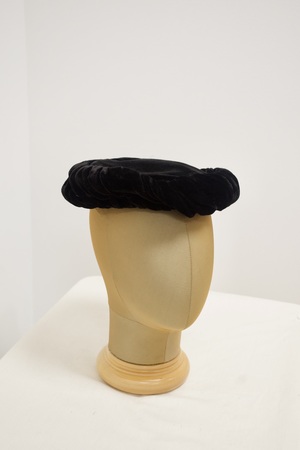 Vintage Black Velvet Hat