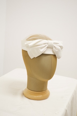 Bridal Pillbox hat with bow