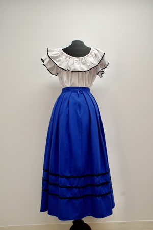Exquisite Costumes:: Rent Spanish Blouse & Skirt Royal Blue Ensemble Exquisite Costumes:: Rent Spanish Blouse & Skirt Royal Blue Ensemble