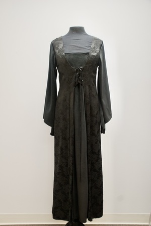 Black Lace Up Gown