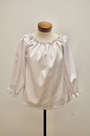 White Long Sleeved Peasant Blouse