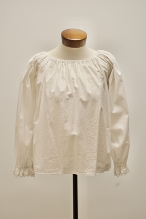 Women's Cream Long Sleeved Peasant Blouse