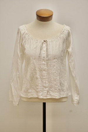 Women's Cream Long Sleeved Blouse