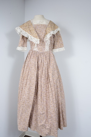 Colonial Brown Calico Dress