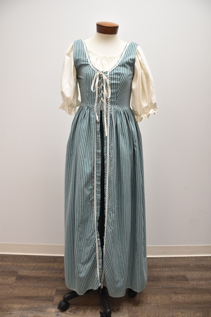 Cotton Striped Renaissance Dress