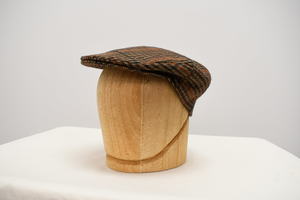 Vintage Wool Tweed Check Flat Cap