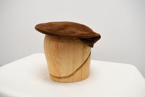 Vintage Brown Suede Flat Cap