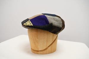 Vintage Wool Patchwork Flat Cap