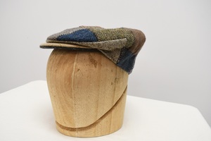 Vintage Wool Patchwork Flat Cap