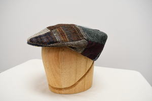 Vintage Wool Patchwork Flat Cap