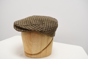 Vintage Wool Tweed Check Flat Cap