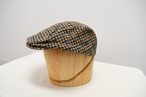 Vintage Wool Tweed Check Flat Cap