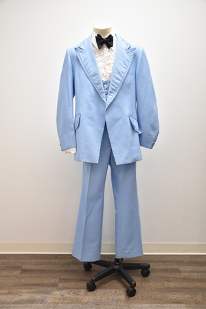 Vintage Sky Blue Tuxedo Jacket and Pants 