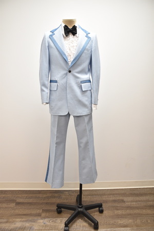 Vintage 1970's/1980's Baby Blue Tuxedo Jacket and Pants