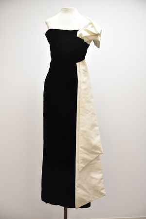 Vintage Black and White Evening Gown