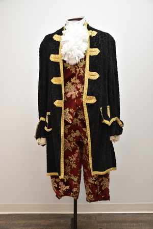 18th Century Mens Red Brocade Court Dress Coat