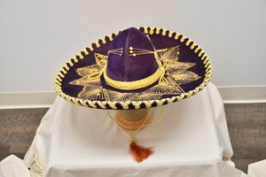 Vintage Purple Velvet Sombrero