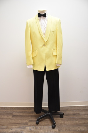Vintage Yellow Tuxedo Jacket, Pants, Shirt and bowtie