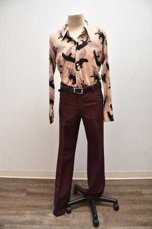 Vintage 1970's Shirt and maroon pants
