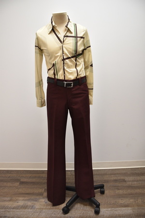 Vintage 1970's shirt and maroon pants