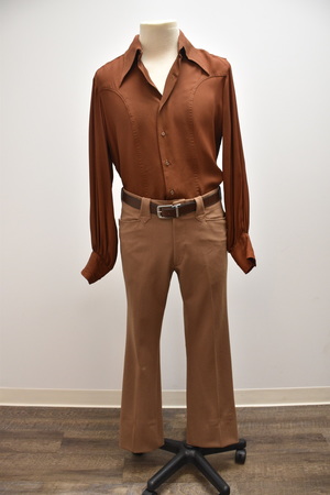Vintage 1970's Brown shirt and pants
