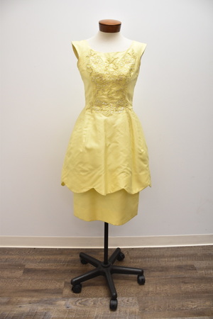 Vintage 1960's Yellow Cocktail Dress