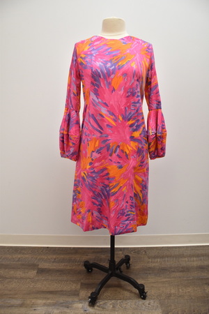 Vintage 1960's Pink Psychedelic Dress