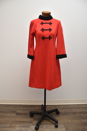 1960's /1970's Red Wool Day Dress