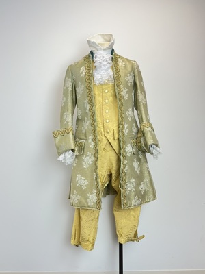 18th Century Mens Light Green Brocade Court Dress Coat