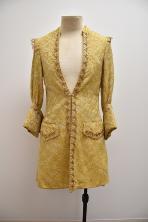 18th Century Mens Yellow Brocade Court Dress Coat