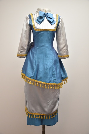 1890's Cornflower Blue Elegant Day Dress