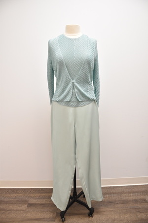 Vintage 1980's Sea Foam Cocktail Pants Ensemble