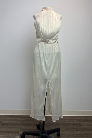 White Shimmery 70's Gown