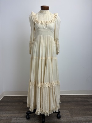 Cream Lace Victorian Gown