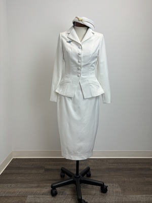 Cream Vintage Reproduction Flight Attendant Uniform