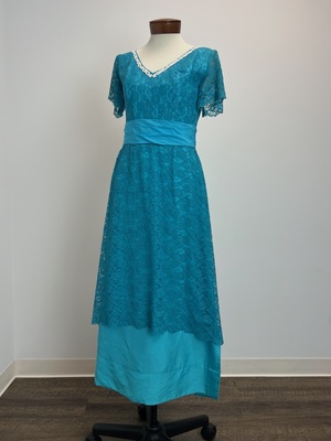 1910's/Titanic Turquoise Lace Dress