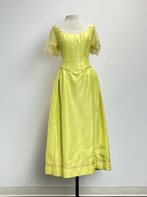 Bright Yellow Victorian Day Dress