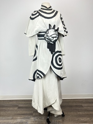 Ascot White Dress with Black Targets