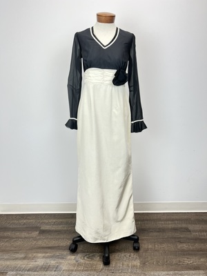 Ascot Black and White Plain Dress