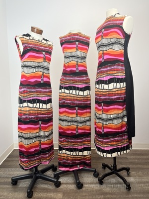 Bright Color Abstract Pattern Dress