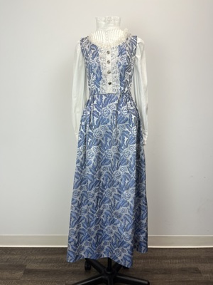 geometric pattern dress for ladies Navy Geometric Circles Upf50+ Keyhole Halter Maxi Dress - Navy Multicolor - Size L